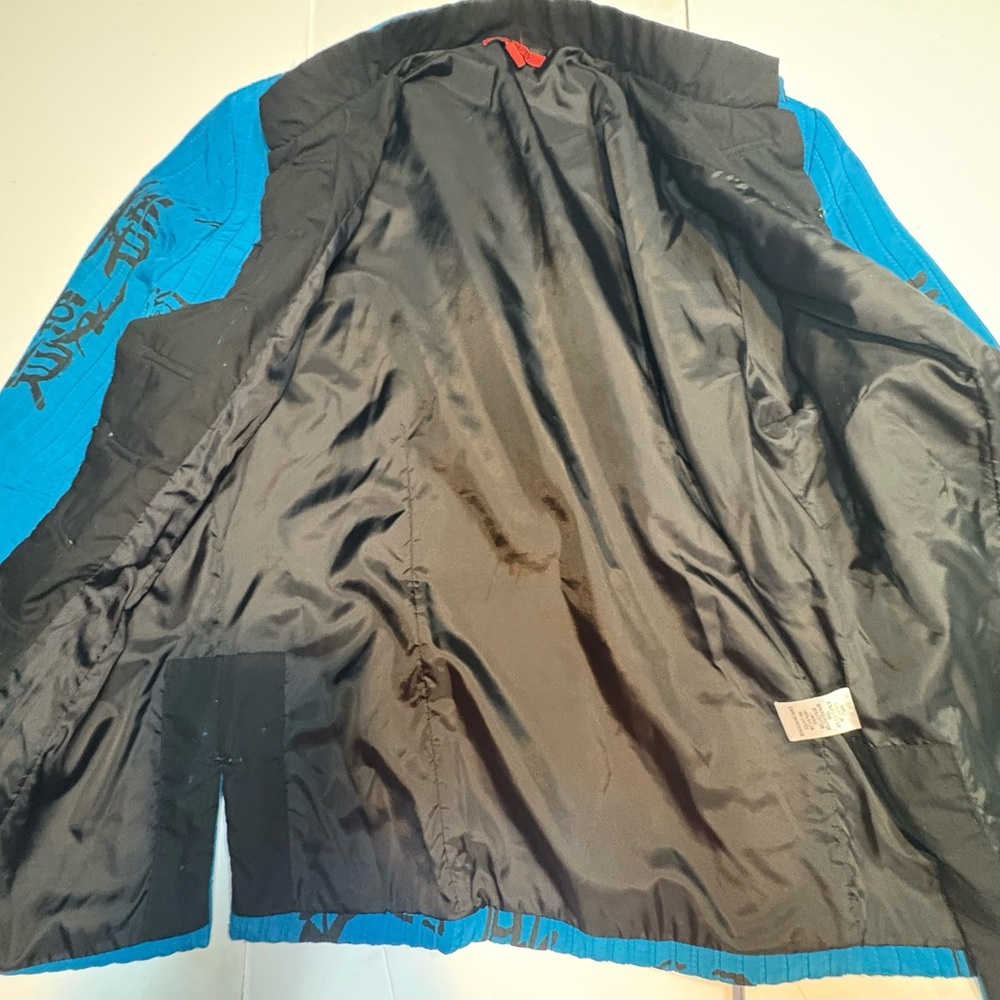 vintage Joni B Oriental Style Jacket featuring a turquoise black large Asian - Picture 7 of 12